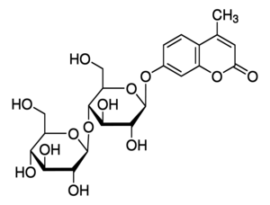4-Methylumbelliferyl beta-D-cellobioside, glucanase substrate