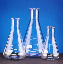 Beuta (matraccio conico Erlenmeyer) collo stretto vetro Pyrex®/Duran® ml 10