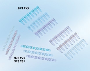 Microprovette in strip da 8 per PCR senza tappo GREINER da 0,2 ml colore rosso confezione 125 pezzi