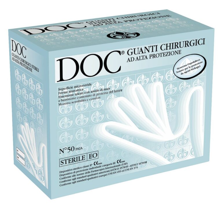 GUANTI DOC CHIRURGICI STERILI TG.8 50 PZ LATTICE (CHR) GARDENING GUANTI CHIRURGICI LATTICE STERILI DOC IMBUSTATI A PAIA MIS. 8,0 DISPENSER 50 PAIA