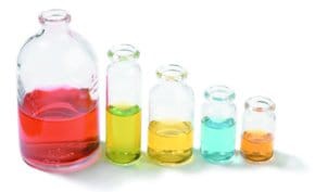 Headspace vial, clear glass, beveled top, flat bottom, volume 10 mL, O.D. x H x I.D. 23 mm x 46 mm x 12.5 mm, pkg of 100 ea