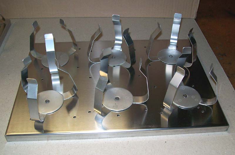 Cestello acciaio inox 6 posti x beute/ bicchieri/bottiglie da 500ml (29810017) ASAL