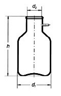 Matraccio a flacone per filtrazioni sottovuoto con connettore a oliva vetro borosilicato ml 5000