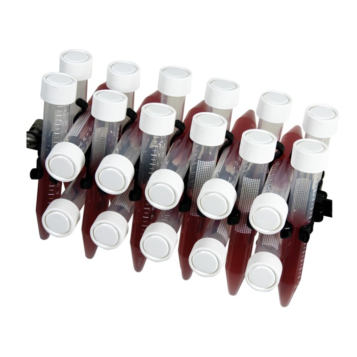 Piattaforma per 22 provette con diametro fino a 15 mm (volume 15 ml).