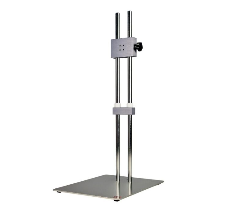 Supporto con piastra in acciaio inossidabile e due aste di supporto (altezza 700 mm), supporto per u