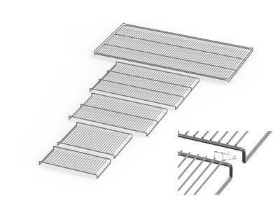 Ripiano grigliato supplementare in acciaio inox per stufa modello UF 750 PLUS