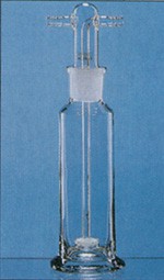 Bottiglia Drechsel in vetro completa di pescante con setto poroso P1 ml 1000