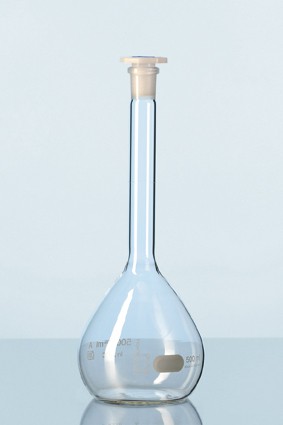 Matraccio tarato certificato DE-M vetro borosilicato ml 100 con tappo cono 14,5/23