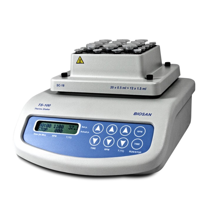 Riscaldatore agitatore per microprovette e piastre PCR BIOSAN modello TS-100