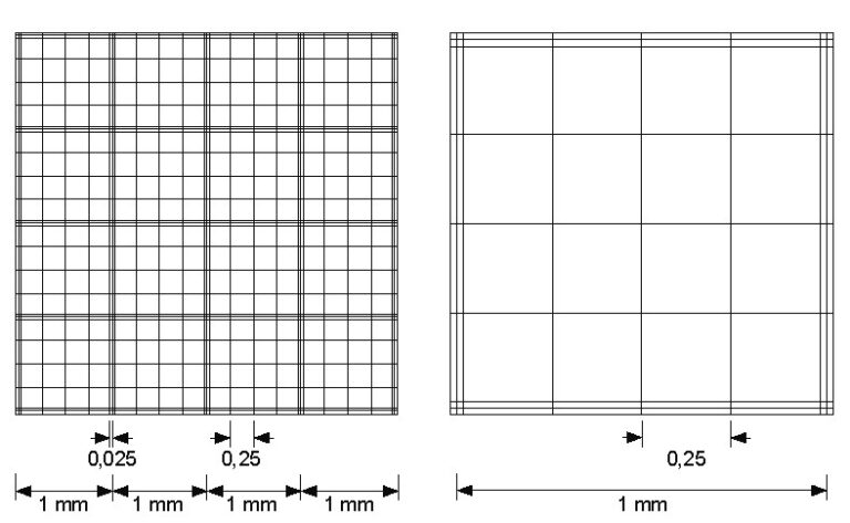 Camere contaglobuli di Fuch Rosenthal Bright-line con pinze
