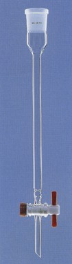 Colonna per cromatografica Øxh. mm 25X400 (utile) rubinetto maschio PTFE cono f.ns 24/29 vetro boro