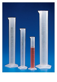 CILINDRO GRADUATO IN RILIEVO FORMA ALTA 100 ML PP