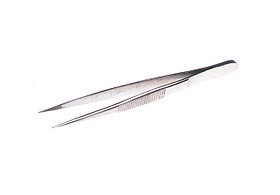 Pinza a punte sottili diritte in acciaio inox lunghezza mm. 140