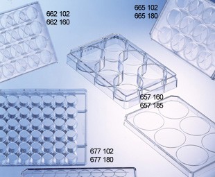 Piastre multipozzetto GREINER CELLSTAR® a 24 pozzetti, TC, con coperchio anticondensa, sterili conf.