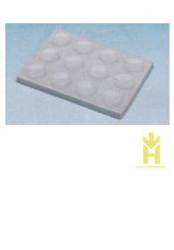 PIASTRA BIANCA MM 115X12X80 6 INCAVI MM 36 61A/3