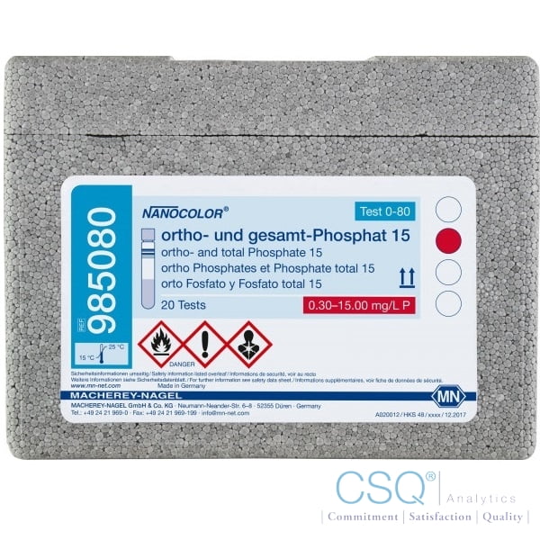 KIT FOSFORO TOTALE 15, 19 ANALISI NANOCOLOR (985080)