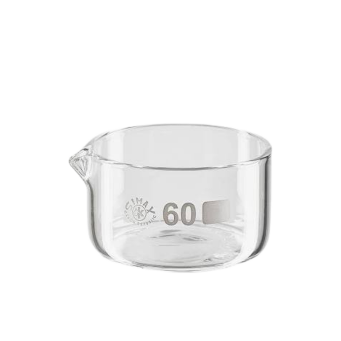 CRISTALLIZZATORE C/BECCO 60X35mm 60ml     VETRO BORO