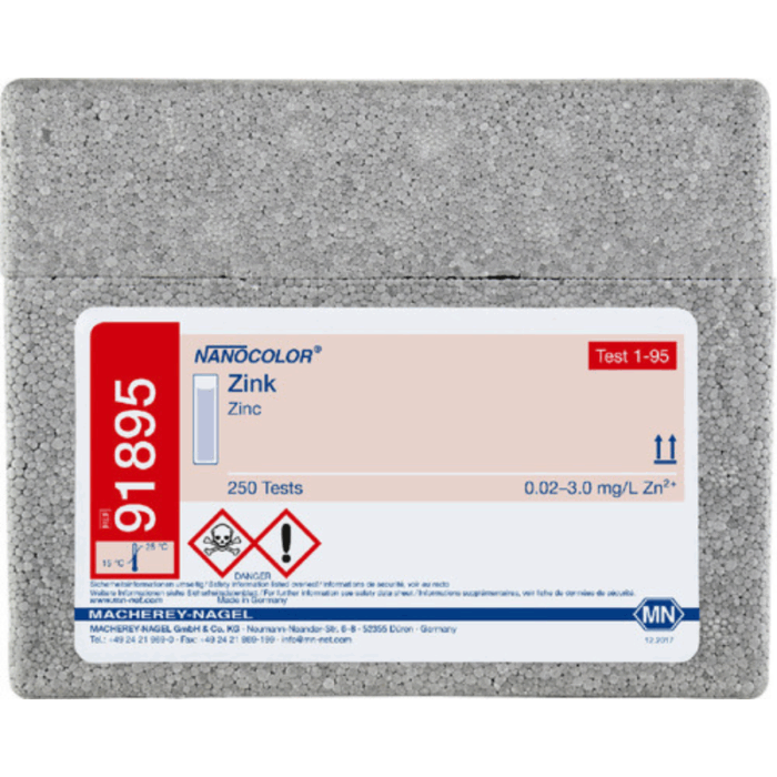 KIT ZINCO 250 ANALISI (91895) SET DI      REAGENTI NANOCOLOR