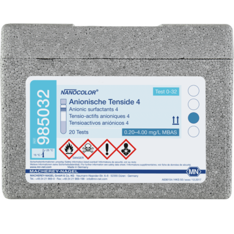 KIT TENSIOATTIVI ANIONICI 4, 20 ANALISI NANOCOLOR (985032)