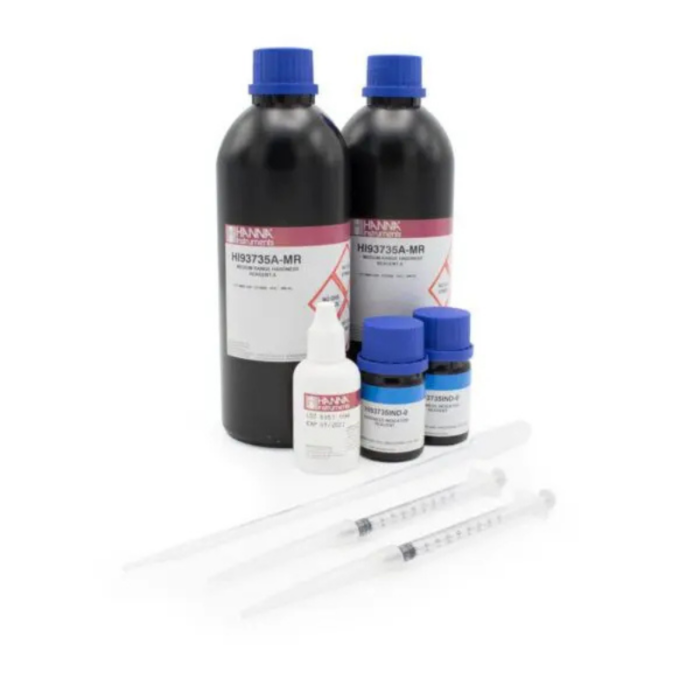 KIT REAGENTI DUREZZA TOTALE Scala Media   200-500 mg/L 100 TEST (HI93735-01) HANNA