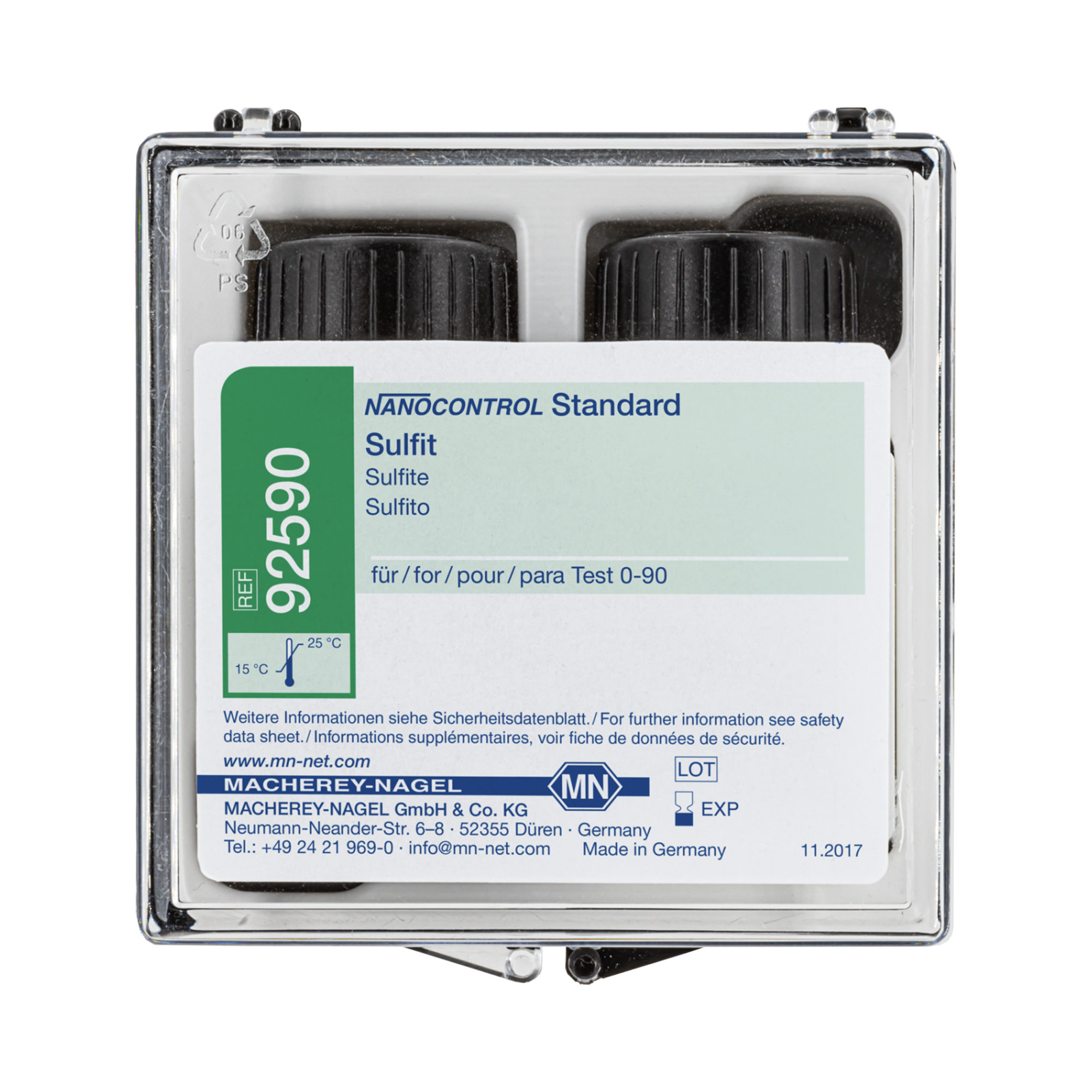 NANOCONTROL Standard Singolo Solfiti100 15Test (CM0092590) MACHEREY-NAGEL