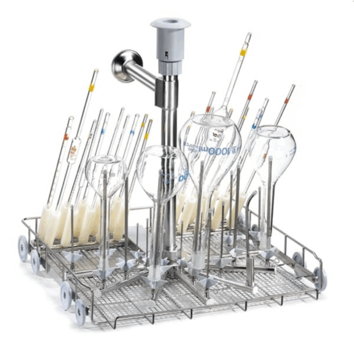 Carrello lavaggio misto - 20+20posizioni  inox matracci/pipette (LPM20/20) SMEG